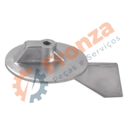 ANODO EM FORMA DE LEME POPA YAMAHA F50 4 CILINDROS E 60 / 70 / 75 / 90 HP 2 TEMPOS 3 CILINDROS