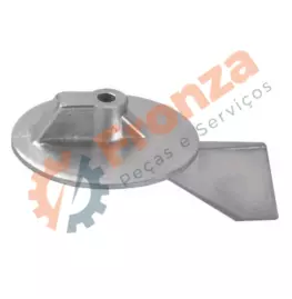 ANODO EM FORMA DE LEME POPA YAMAHA F50 4 CILINDROS E 60 / 70 / 75 / 90 HP 2 TEMPOS 3 CILINDROS